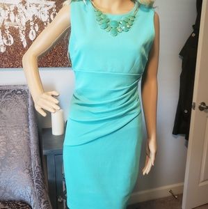 Teal Dress with Matching Attached Necklace